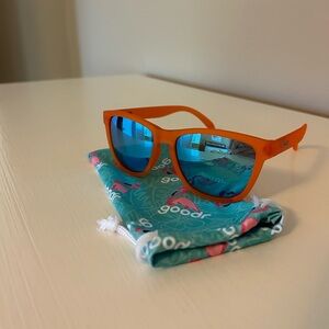 Goodr orange sunglasses “Donkey Goggles”